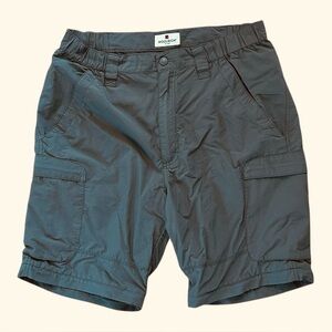 Woolrich Men's Lt Olive Green Cargo Shorts Large Hiking Camping Mesh Pockets